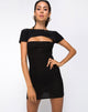 Immagine di Shimmie Bodycon Dress in velluto a righe trasparenti