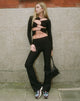 immagine di MOTEL X OLIVIA NEILL Levin Pantaloni a gamba svasata in nero sartoriale