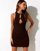 Immagine di Alannah Bodycon Dress in Bubble Jersey Marrone