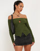 immagine di Amandari Bardot Top in Khaki