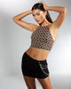 Immagine di MOTEL X IRIS Ambre Crop Top in Chain Tangle Marrone Scuro