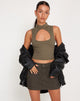 Immagine di Annesley Crop Top in verde asfalto