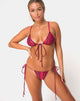 Immagine di Ava Bikini Top in Red Snake
