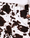 Pelle di mucca marrone/bianco