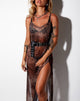 Immagine di Batis Maxi Dress in Mesh Gradiente Marrone Ghepardo