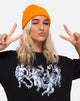 Immagine del cappello Beanie in arancione acido