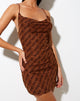 Immagine di Becky Mini Dress in Brown Angel Energy Flock