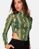 Immagine del corpetto Berani in maglia di serpente Slime Lime