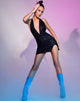 Immagine di Berno Bodycon Dress in Drape Sequin Nero