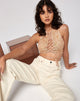 Immagine di Bima Crop Top in Tan Mushroom