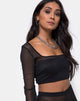 Immagine di Boneta Crop Top a rete nero
