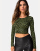 Immagine di Bonnie Crop Top in Cheetah Khaki