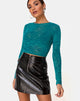 Immagine di Bonnie Crop Top in Zebra Flock Verde bosco