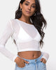 Immagine di Bonnie Crop Top in rete avorio