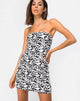 Immagine di Brandy - Vestito Bodycon in Leopardo Bianco con Paillettes