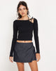 Immagine di Braya Wrap Mini Skirt in Dark Indigo