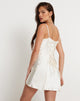 Immagine di Carica Mini Dress in Raso Avorio
