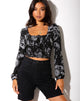 Immagine di Carmen Longsleeve Top in Night Sky Black