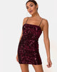 Immagine di Cecile Slip Dress in Velluto Vino Paillettes
