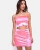 Immagine di Cherry Gonna in raso rosa fluo
