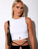 Immagine di Clias Gilet Top in Rib White