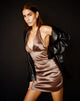 immagine di Coby Mini Dress in Satin Bronze