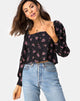 Immagine di Conila Crop Blouse in Sohey Rose Nero
