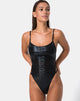Immagine del costume da bagno Conis in nero serpente