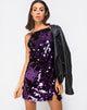 Immagine di Corine Slip Dress in Prugna Disc Sequin