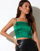 immagine di Cosey Top in Satin Kelly Green