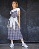 Immagine di Cotina Midi Dress in Inkblot Check Nero e Bianco