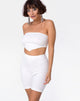 Immagine di Bike Short in Mini Rib Bianco