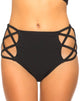 Immagine di Crystal Cut Out Bikini Bottom in nero