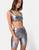 Immagine di Bike Short in argento metallizzato