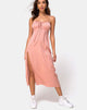 Immagine di Cypress Midi Dress in Satin Cheetah Dusty Pink