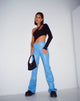 immagine di Zyanna Flare Trouser in PU Blu Azzurro