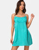 Immagine di Darla Slip Dress in Satin Ditsy Rose Blu