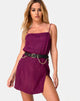 Immagine di Datista Slip Dress in raso ghepardato Grape