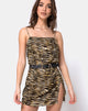 Immagine di Datista Slip Dress in Zips Zebra Brown