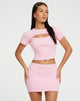 immagine di Delisa Bodycon Mini Skirt in rosa