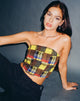 Immagine di Delny Top a fascia in tartan misto