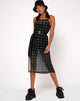 Immagine di Desire Midi Dress in Hidden Charm Nero/Peppermint