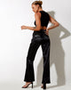 Immagine di Desta Pantaloni in raso nero Fantasia Diamante