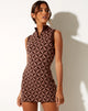 Immagine di Dewei Dress in Geo Knit Coffee Brown