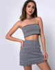 Immagine di Dina Mini Gonna in Charles Check Grigio