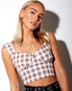 Immagine di Disca Cami Top in Checkmate Brown
