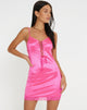 immagine di Ditika Mini Dress in raso rosa caldo