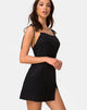 Immagine di Doella Slip Dress in raso nero ghepardo