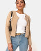 Immagine del cardigan Doma in maglia cammello