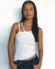 Immagine di MOTEL X OLIVIA NEILL Lanica Top in Rib Star Bianco